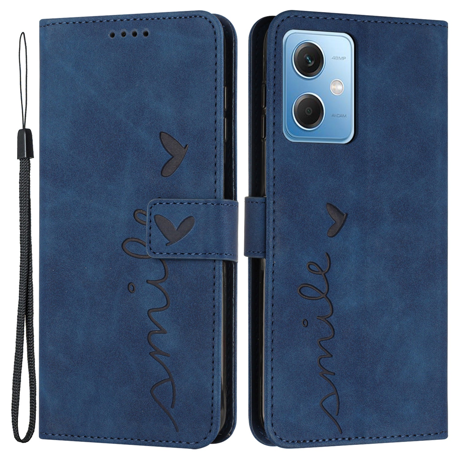 For Xiaomi Redmi Note 12 5G (Global) (India) (China) Poco X5 5G Stand Wallet Phone Case Imprinted Heart Shape Phone Leather Cover with Strap For Xiaomi Redmi Note 12 5G (Global) (India) (China) Poco X5 5G Stand Wallet Phone Case Imprinted Heart Shape Phone Leather Cover with Strap